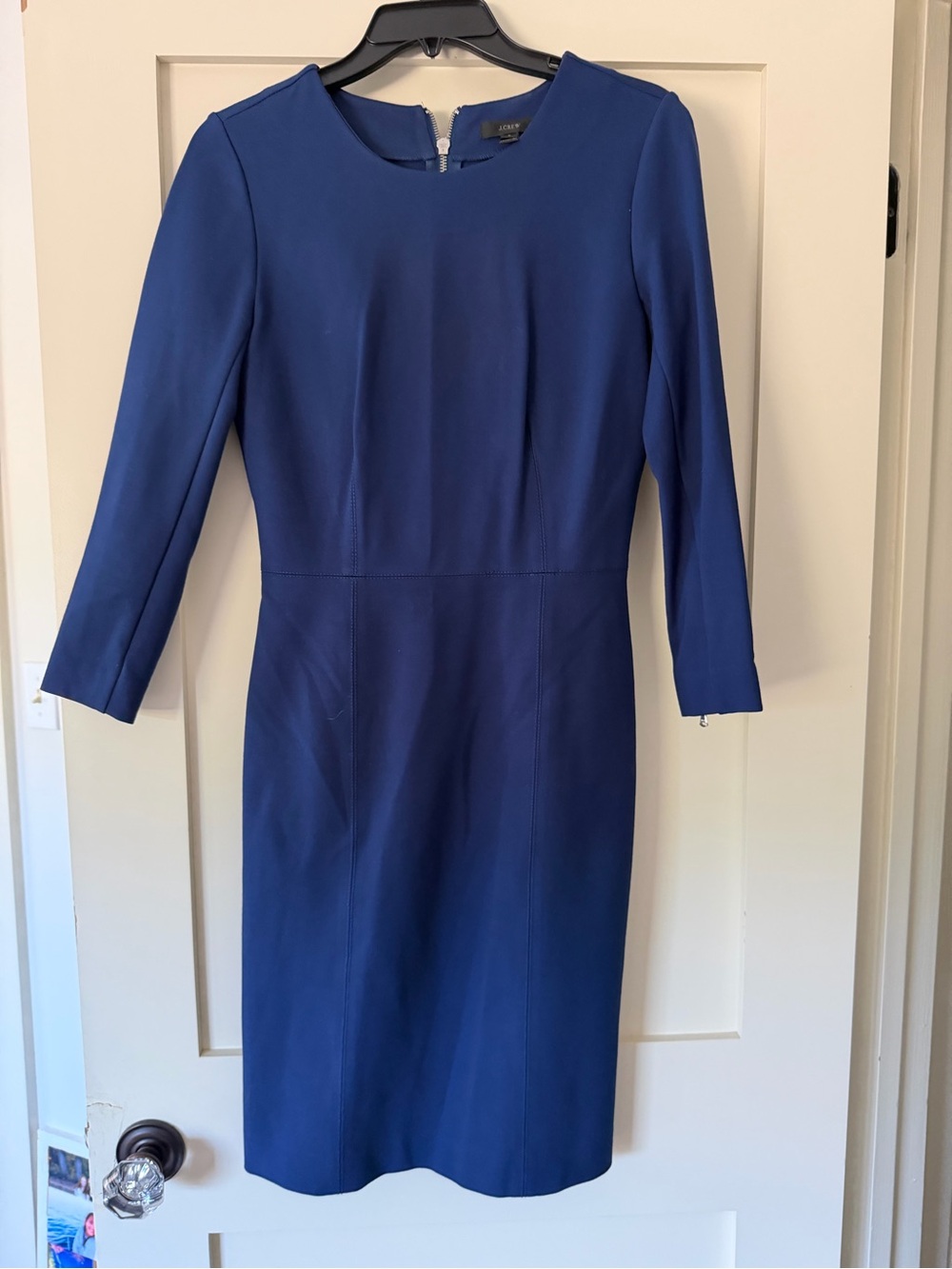 J. Crew Navy Blus Long Sleeve Sheath Dress
